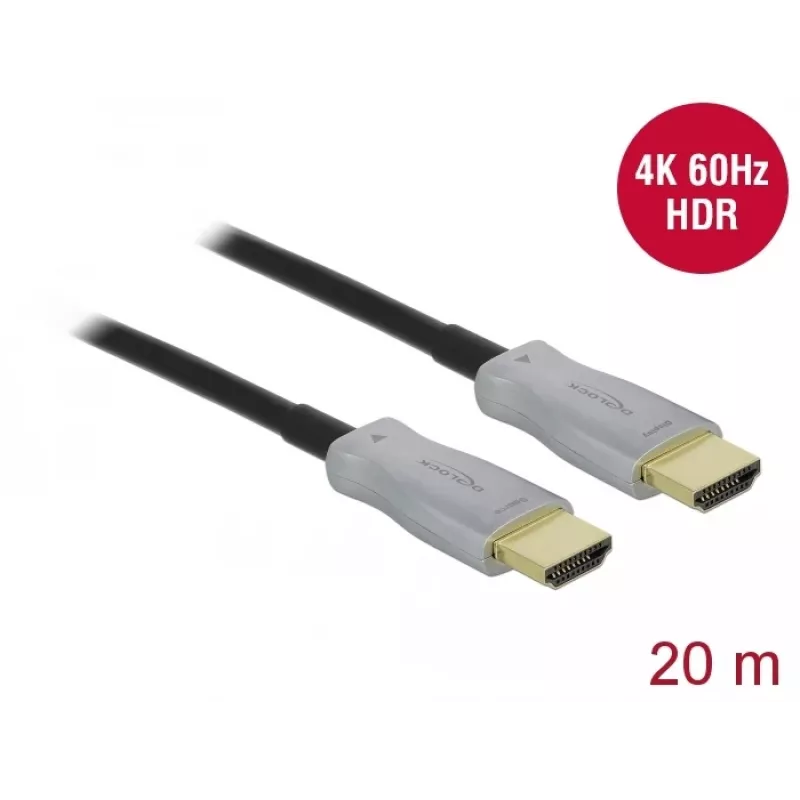 Aktīvais optiskais kabelis HDMI 4K 60 Hz 20 m DeLOCK 85015
