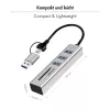 USB3.0 centrmezgls USB-A, SD/microSD slots, 2in1