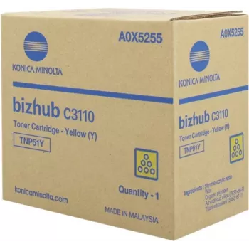 Konica Minolta TNP-51Y tonera kasetne 1 gab. Oriģināla dzeltena