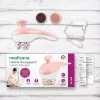 Rokas rullīšu masieris Medisana AC 950 — bezvada Li‑Ion, 2 jaudas līmeņi, ergonomiski rokturi, 381 g, rožu zelts/baltā