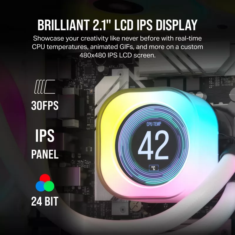 Displejs Corsair CW-9061012-WW Balts 210g