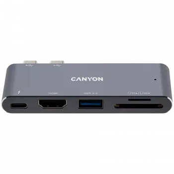 CANYON centrmezgls DS-5 5in1 Thunderbolt 3 4k Space Grey