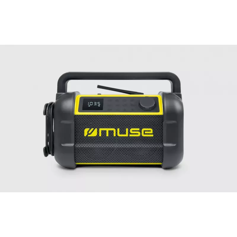 Pārnēsājams radio Muse M-928 BTY ar digitālo uztvērēju FM, 20W, USB-C, melns/dzeltens