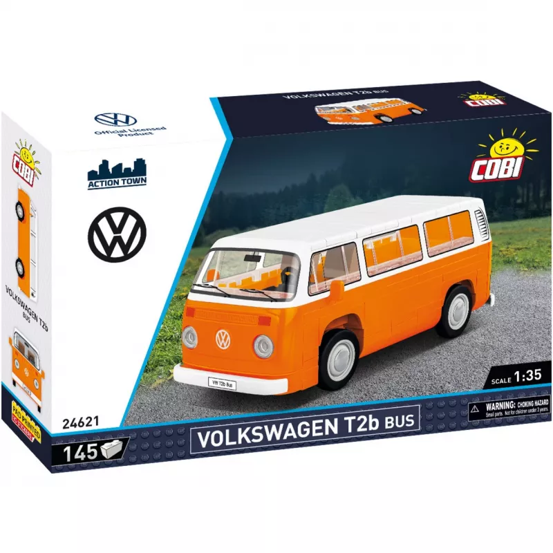Modelēšanas komplekts Cobi Volkswagen T2b Bus oranžs, mērogs 1:35, konstruktors