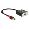 Video kabeļa adapteris DeLOCK 62736 USB Type-A uz HDMI 0.2 m melns