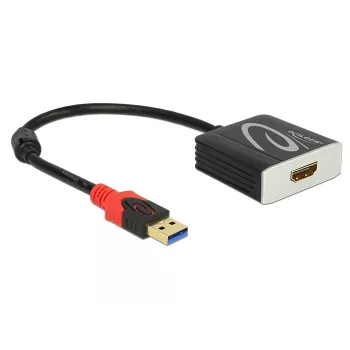 Video kabeļa adapteris DeLOCK 62736 USB Type-A uz HDMI 0.2 m melns