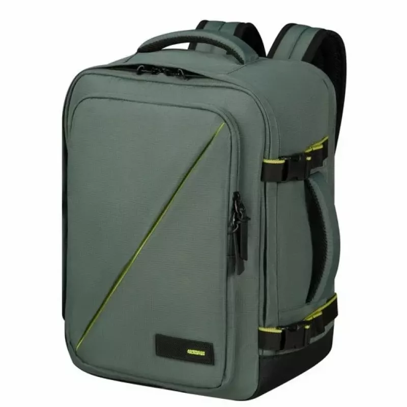 Pārnēsājama mugursoma American Tourister Take2Cabin MS Wizz Air aviokompānijai - tumši zaļa