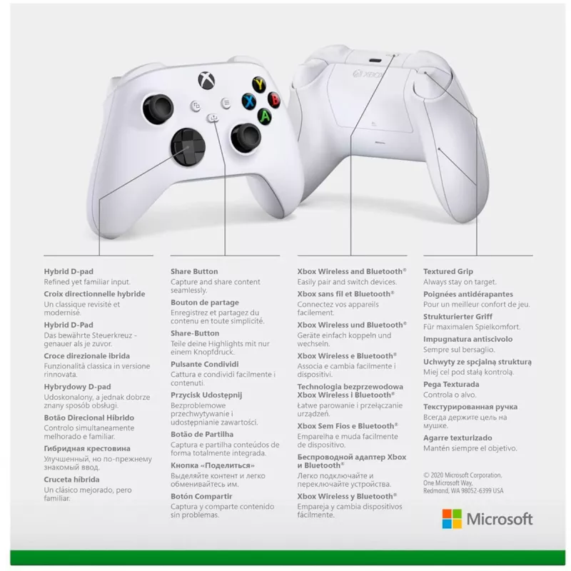 Spēļu kontrolieris Microsoft Xbox Wireless Controller balts