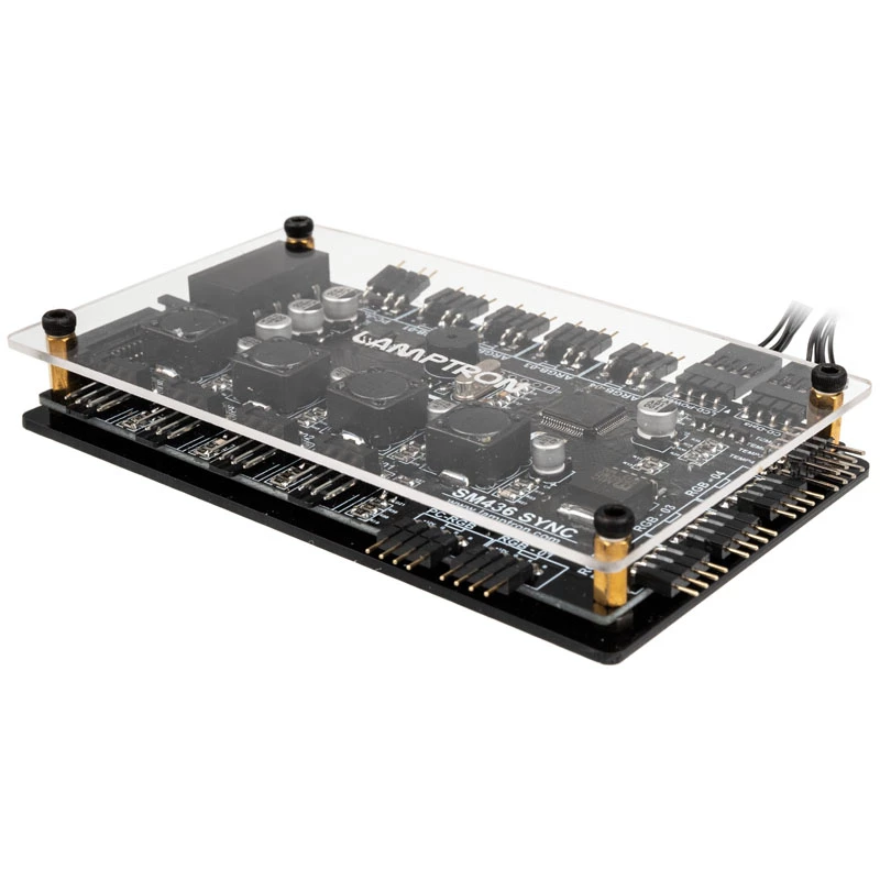 Lamptron PCI RGB ventilatoru un LED kontrolieris SM436 Sync Edition, melns