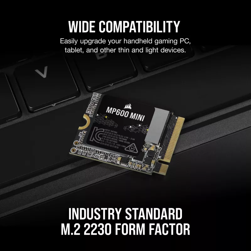 Corsair MP600 Mini - SSD - 2 TB - iekšējs - M.2 2230 - PCIe 4.0 x4 (NVMe)