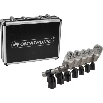 Bungu mikrofonu komplekts Omnitronic MIC 77-7LMH MK2 — 7-daļīgs komplekts vairāku mikrofonu bungu ierakstam