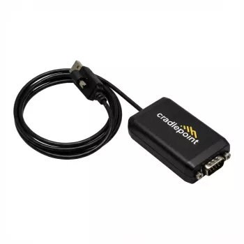 Seriālais–USB kabelis CradlePoint 170873-000 — USB (vīrišķais) skrūvējams uz RS-232 (sievišķais) skrūvējams, 40 cm, īkšķskrūvju savienotāji