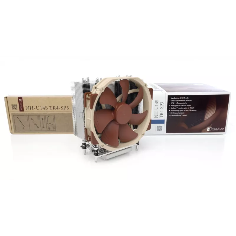CPU dzesētājs Noctua NH-U14S TR4-SP3 — 140 mm ventilators, ligzda TR4/SP3, 165 mm augstums, 1.03 kg