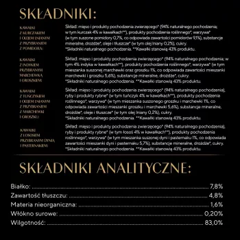 Mitrā kaķu barība Sheba Nature's Collection Mix 40×85 g paciņu iepakojums — pieaugušiem kaķiem, galvenā garša tītars, mitruma saturs 83%, olbaltumvielas 7,8%