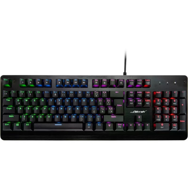 Inter-Tech NK-2000ME tastatūra USB QWERTZ melna (88884100)
