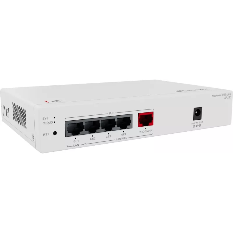 Huawei AR280 Gbit PoE maršrutētājs (1) 2.5G PoE+, (4) Gbit PoE+, 41W