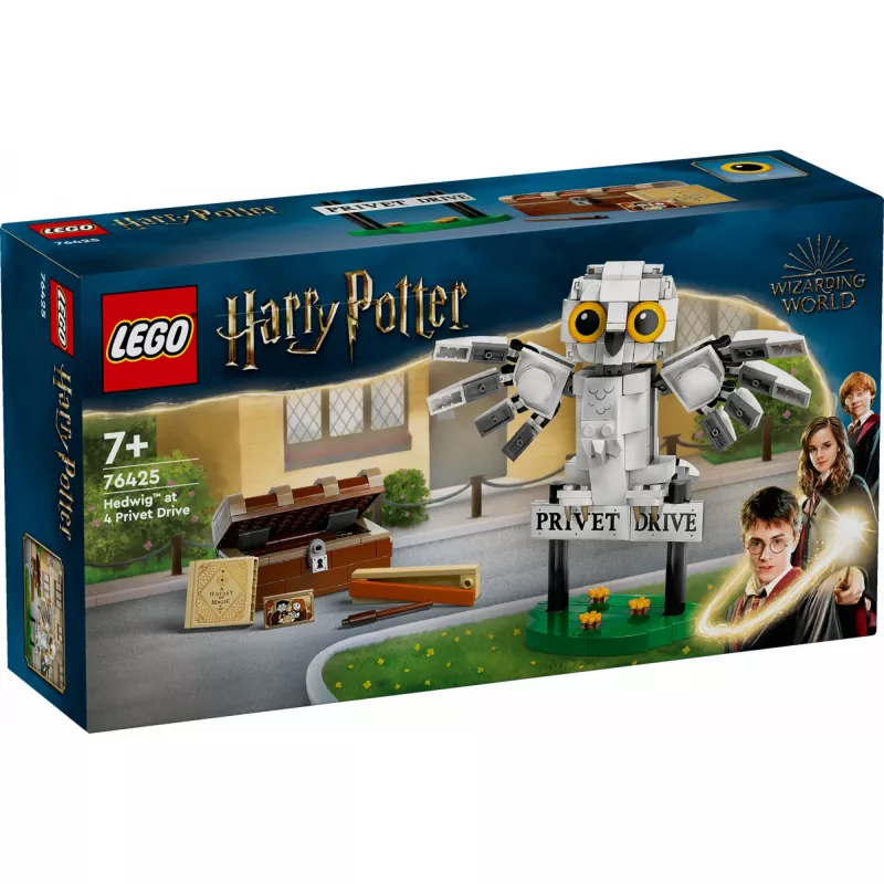 LEGO Harija Potera uzbūvējamais Hedviga Priveta ieliņā modelis 76425 — 337 detaļas, 100 mm augstums, ieteicamais vecums 7+