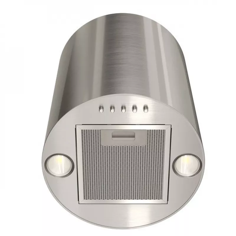 Tvaika nosūcējs MAAN Elba Mini WPB 431 Satin, tērauda korpuss, 400 mm augstums, Ø310 mm, 120–300 m³/h, elektroniskā vadība