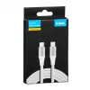USB-C uz USB-C kabelis IBOX IKUTC2W 2 m, USB 2.0, 3 A, balts, tekstila pinums