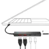 USB-C centrmezgls, 4 porti 2x USB-A, 2x USB-C, melns