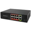 Tīkla komutators QOLTEC FAST Ethernet PoE 8xRJ45 ar 2xRJ45 augšupsaiti (modelis 52290)
