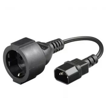 Microconnect PE130075 strāvas kabelis melns 0,23 m C14 savienotājs
