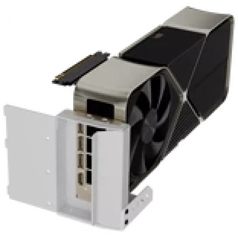 APNX Vertical GPU Mounting Kit GAZU-1045 balta — vertikāls GPU kronšteins datoru korpusiem, balta apdare