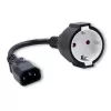 Strāvas adapteris QOLTEC 53906 IEC 320 C14 uz SCHUKO 16A 250V