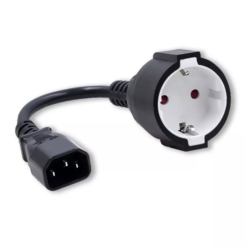 Strāvas adapteris QOLTEC 53906 IEC 320 C14 uz SCHUKO 16A 250V