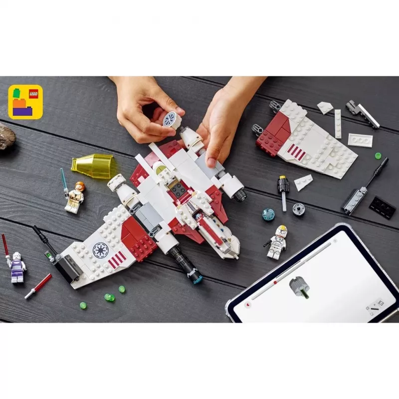 LEGO Star Wars V-19 Torrent Fighter 75432 konstruktors — 567 gab., 3 minifigūras, izstādes un rotaļu modelis