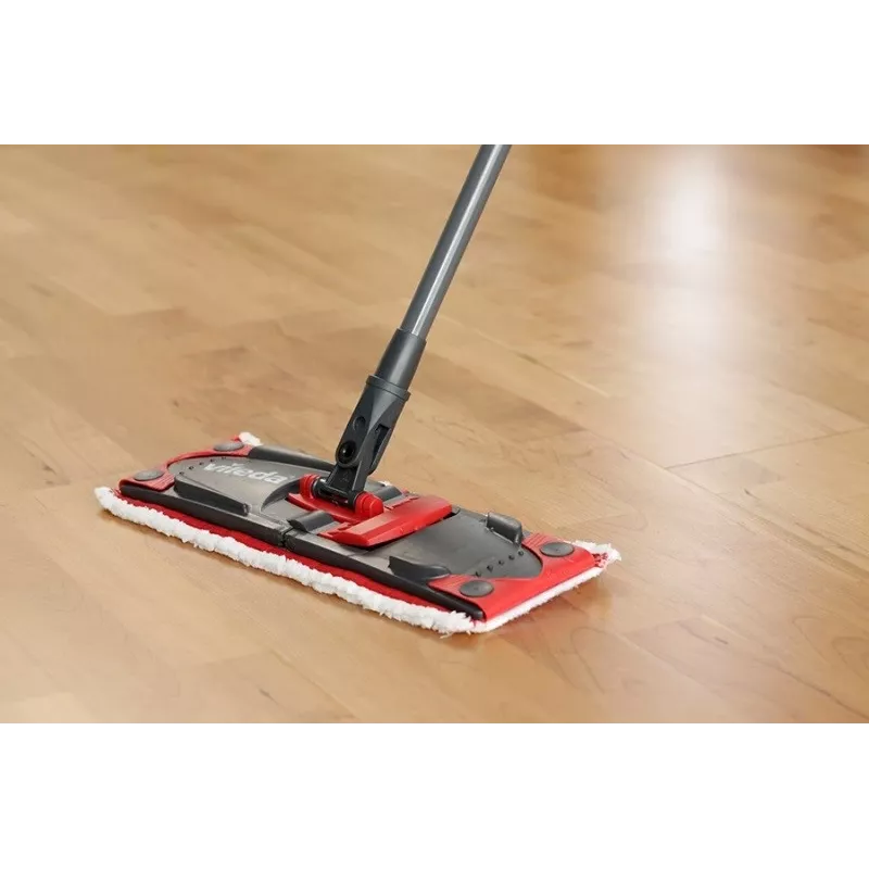 VILEDA mops Ultramax XL Box — mazgājama mikrošķiedra, 360° rotējoša galva, salokāms, cietām grīdām