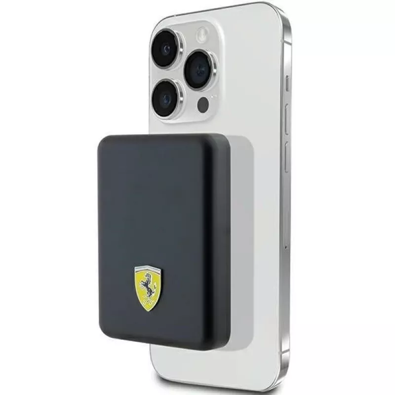 Ferrari Jaudabank FEPB5MNCAK 15W 5000mAh Melns/Melns Metal Logo MagSafe