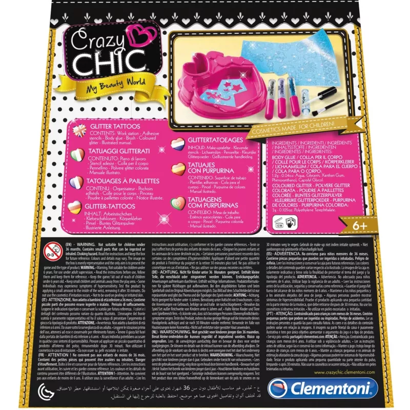 Clementoni Crazy Chic, Daudzkrāsains, 6 gadi, Zils, Zaļš, Sudrabains, 55 mm, 230 mm, 250 mm