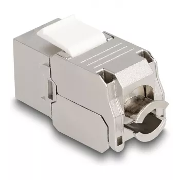 DeLOCK Keystone modulis RJ45 ligzda uz LSA Cat.6A ar LED sudrabbalts