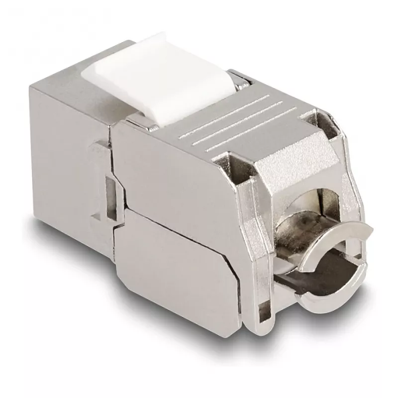 DeLOCK Keystone modulis RJ45 ligzda uz LSA Cat.6A ar LED sudrabbalts