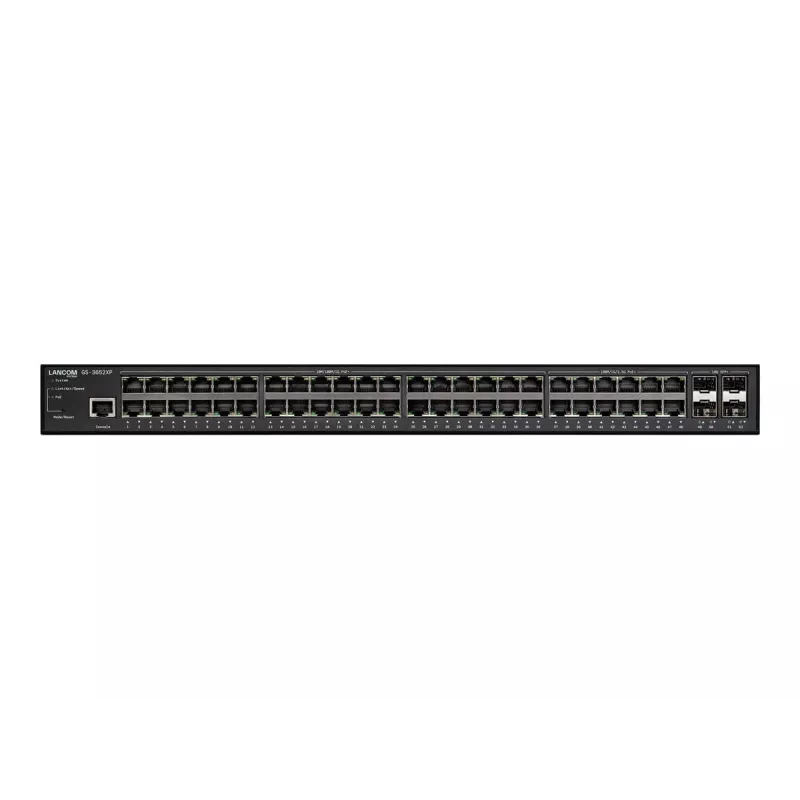LANCOM GS-3652XP pārvaldāms L3 2.5G Ethernet (100/1000/2500) barošana caur Ethernet (PoE) 1U melns