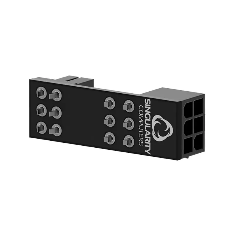 Triton Singularity Shift 6-pin PCIe 90° Adapteris — leņķveida PCIE strāvas savienotājs