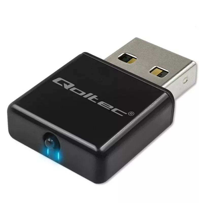 Wi‑Fi USB adapteris QOLTEC NANO 56986 — mini N, USB 2.0, 802.11n