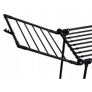 Veļas žāvētājs PROMIS MONZA izvelkams liels melns – salokāmas brīvstāvošas vadotnes, A1160mm P2600mm D6000mm