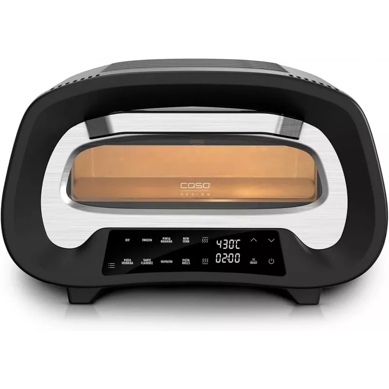 Caso Pizza krāsns | PizzaChef 430° | 2200 W | Melns/Sudrabs