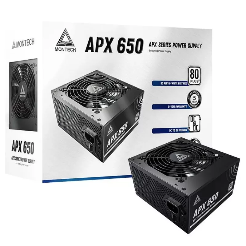 Montech APX650 barošanas bloks 650 W 20+4 pin ATX ATX Melns