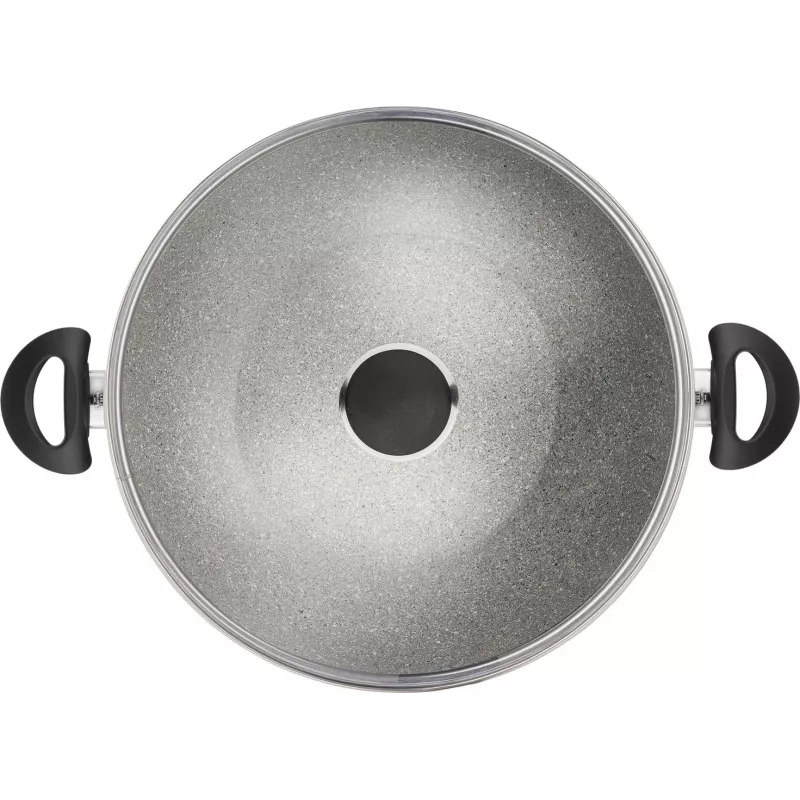 Wok panna Ballarini Ferrara FERR8KD.36D 36 cm, granīta pārklājums, divi rokturi un vāks