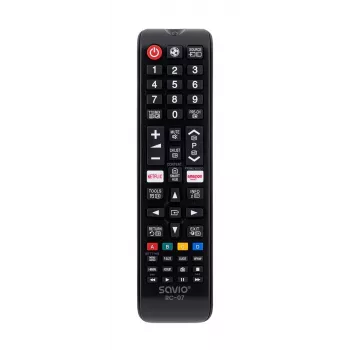 SAVIO tālvadības pults RC-07 Samsung televizoriem, IR bezvadu, melna, spiedpogas