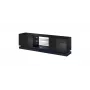 Cama TV skapis QIU 200 MDF melns glancēts/melns glancēts
