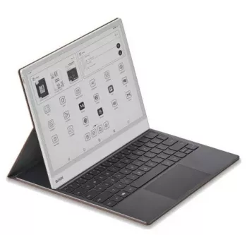 Tastatūras futrālis Onyx Boox Note Max un Tab X C — brūns aizsargājošs vāciņš ar integrētu tastatūru