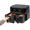 Dubultā karstā gaisa fritieris ProfiCook PCFR1295H — 2x trauki (5,5 l + 3,5 l), 9,0 l kopā, 2700 W, nerūsējošā tērauda priekšpuse