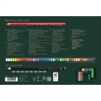 Eļļas bāzes zīmuļu komplekts Faber-Castell Polychromos & Pitt Graphite Matt, 48 gab., daudzkrāsains