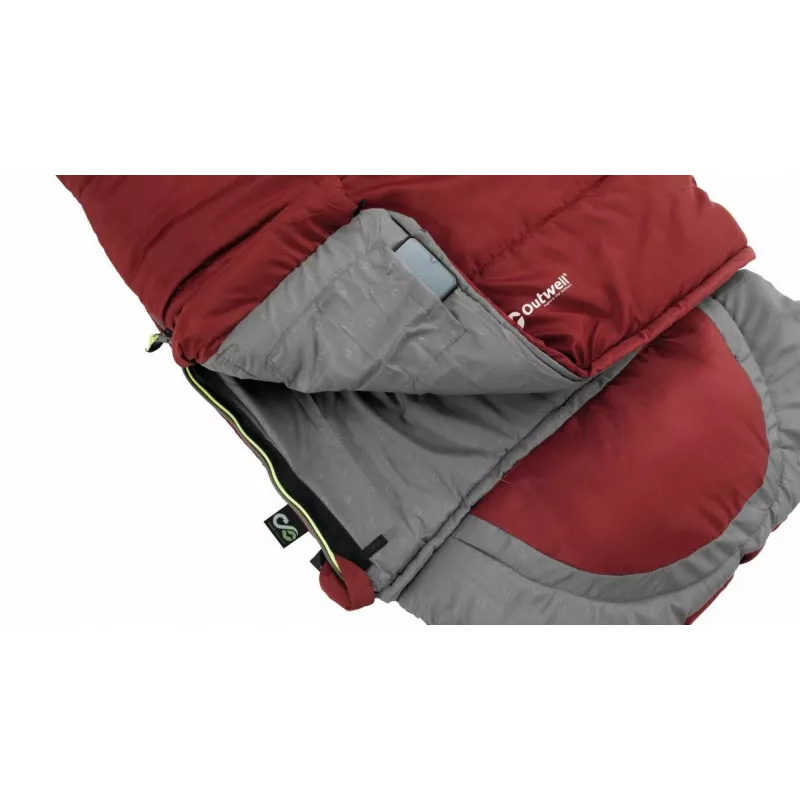 Guļammaiss Outwell Contour Junior taisnstūrveida poliestera 170 cm x 70 cm, sarkans