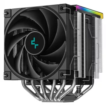 CPU gaisa dzesētājs DeepCool AK620 Digital SE, divtornis, 6x Ø6 mm siltuma caurules, 2x 120 mm PWM ventilatori, RGB, augstums 161 mm