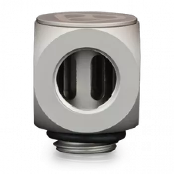 Thermal Grizzly DeltaMate Rotary 90° – ūdens dzesēšanas savienojums, matēts niķelis, 1 gab. (TG-DM-FIT-0203)